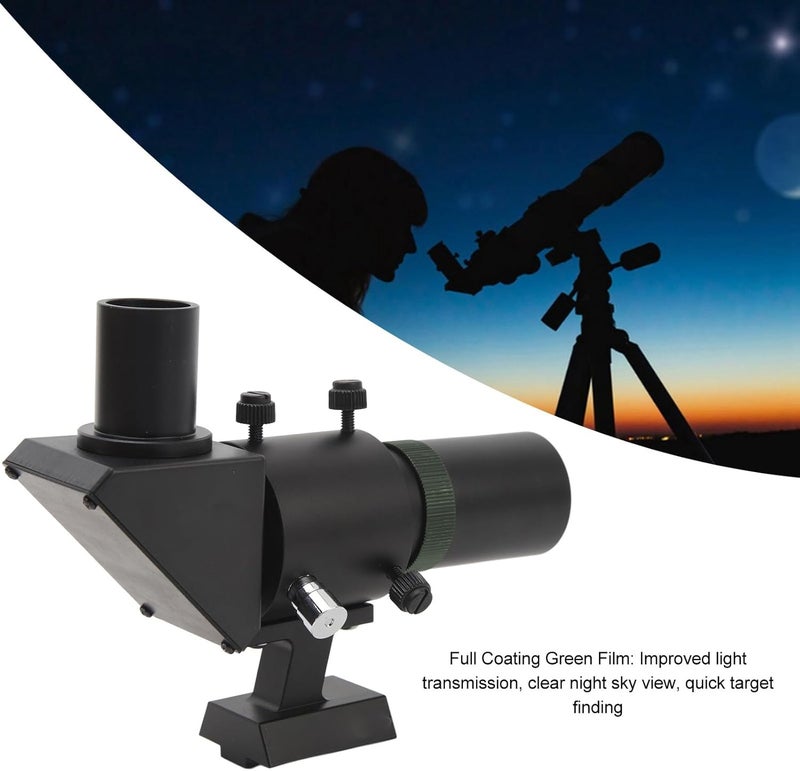 Sanpyl Right Angle Viewfinder, 30mm Large Aperture Finderscope, 120mm Focal Length 6X Magnification Right Angle Correct Image Optical Finder, Metal Bracket, for Astronomical Telescope - Image 3